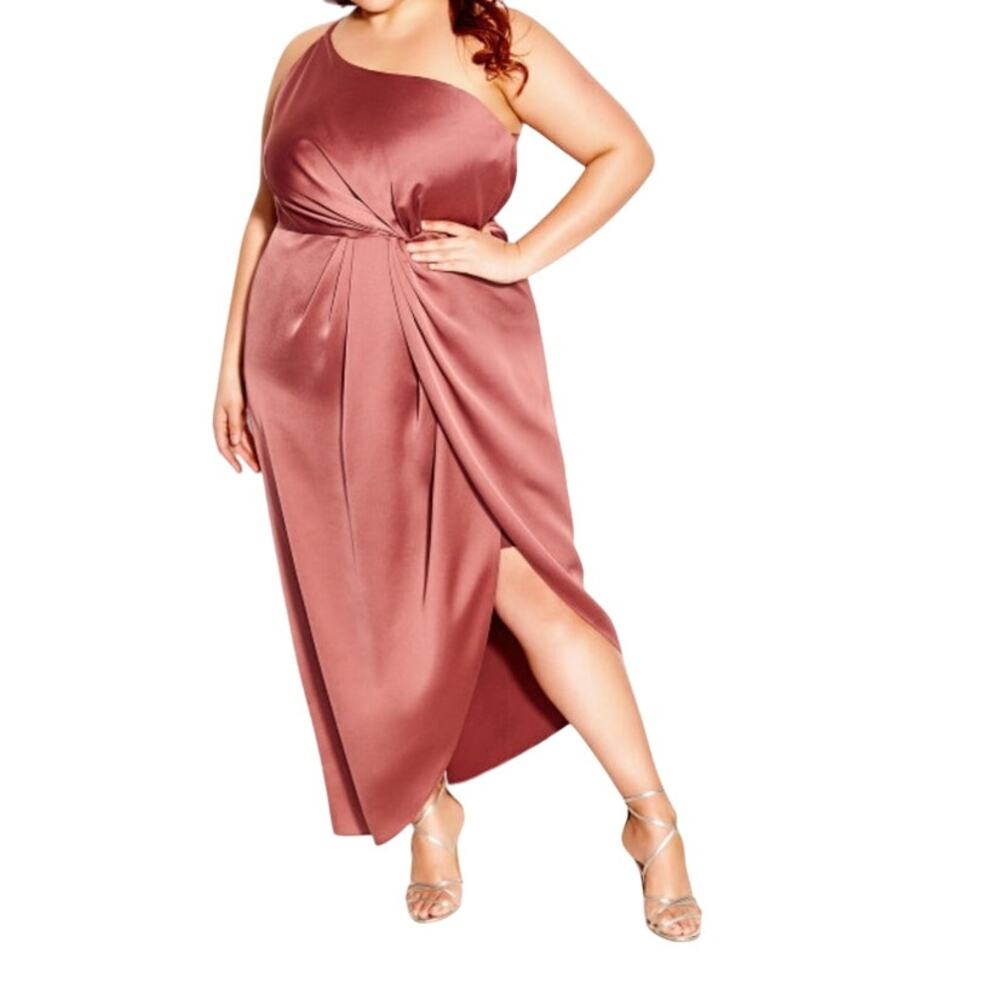 City Chic dress Sensual sleeveless dark pink size XL 22